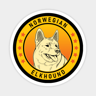 Norwegian Elkhound Dog Portrait Magnet